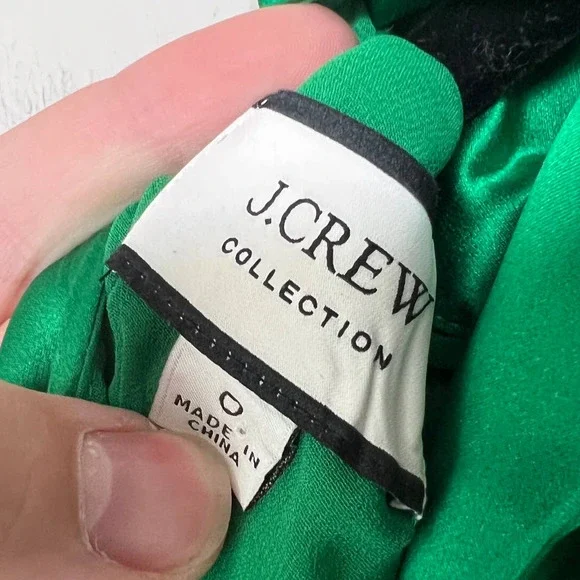 J. Crew Collection Open-Back Silk Charmeuse Long Sleeve Mock Neck Dress Size 0 - Picture 9 of 11